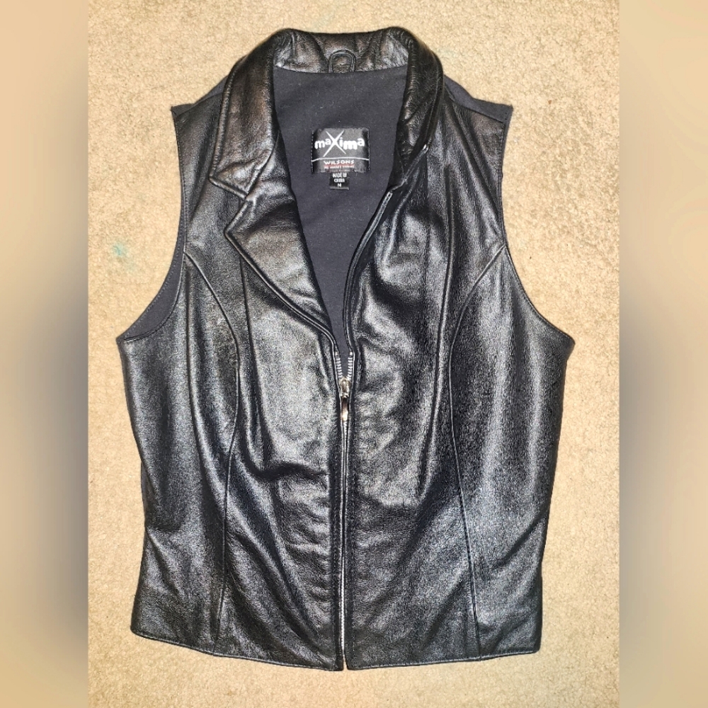 Maxima Wilsons 100% Leather black Vest